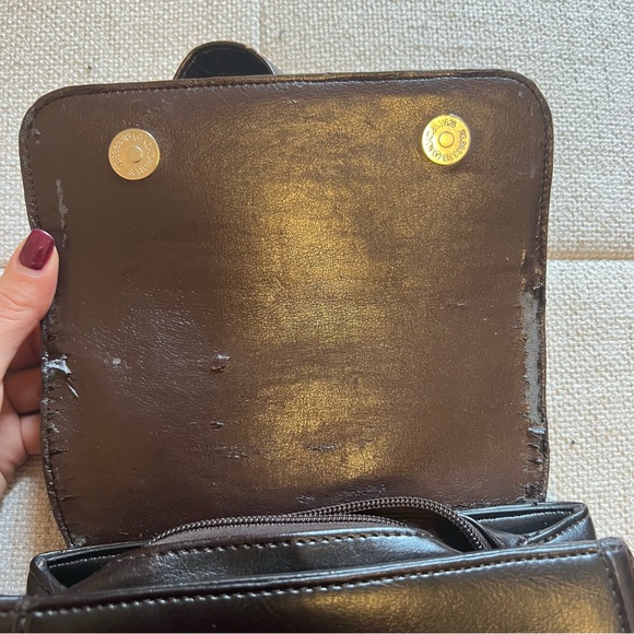 Cute Vintage Vegan Black Leather backpack Y2K - Picture 5 of 8